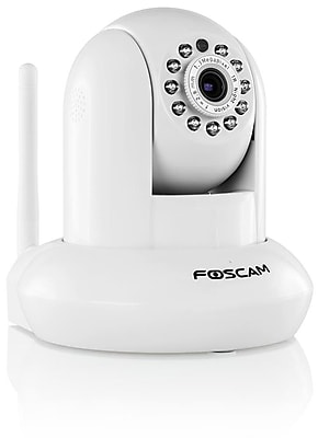 FosCam FI9821PW Plug and Play 1.0 Megapixel 1280 x 720 Wireless Wired Pan tilt IP Camera with IR Cut White