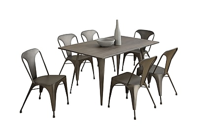 Monarch Specialties Bronze Metal Cafe 2Pcs Dining Chair I 1081