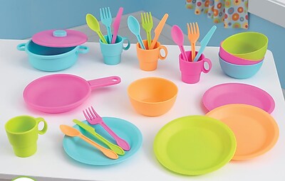 KidKraft 27 Piece Cookware Play Set; Bright