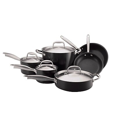 Anolon 10-Piece Cookware Set, Black (93591355M)