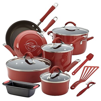 Rachael Ray Cookware Set, Red, 14-Piece (93591829M)