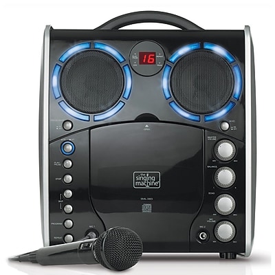 Singing Machine SML383 Portable CDG Player Karaoke Machine Black
