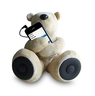 S T1 B Portable Teddy Speaker for iPod iPhone Smartphone MP3 and Media Player Beige