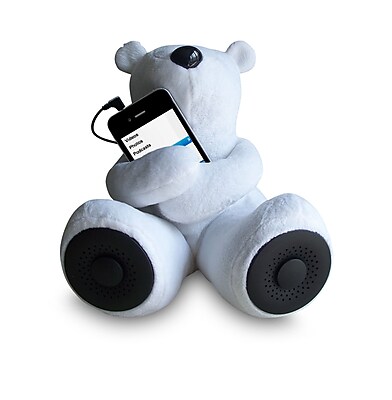 Sungale S T1 W Portable Teddy Speaker for iPod iPhone Smartphone MP3 Media Player White