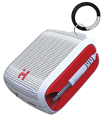 iHome iM54WRC Portable Rechargeable Mini Speaker White Red