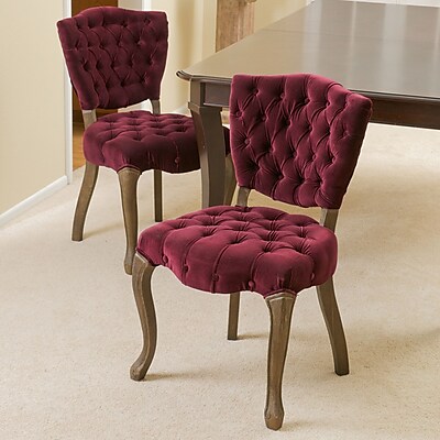 Home Loft Concepts Yates Tufted Fabric Parsons chair Set of 2