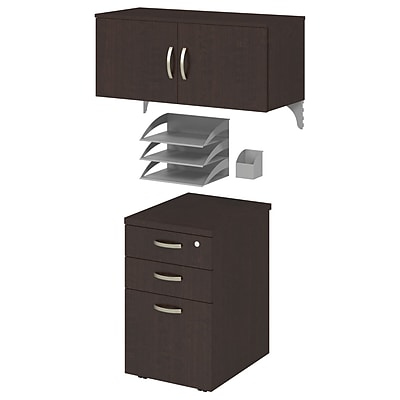 Bush Business Furniture Office in an Hour Storage and Accessory Kit Mocha Cherry WC36890 03