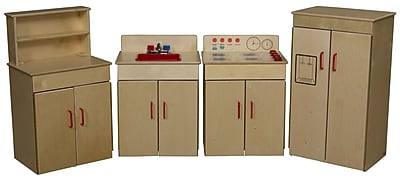 Wood Designs 4 Piece Classic Appliance Set; Natural