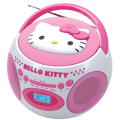 Hello Kitty CD Boombox w Digital Tuning AM FM Stereo Bluetooth