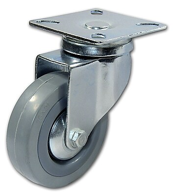 Richelieu Madico Rubber Caster Swivel 75mm Fixed Grey F24786