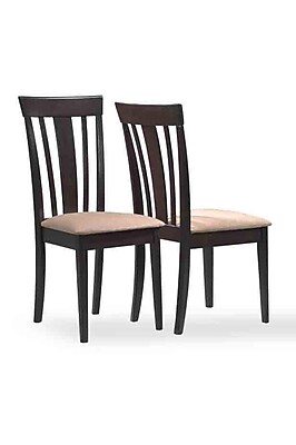Monarch Specialties 38 H Microfiber Dining Chair Cappucino 2 Chairs I 1898