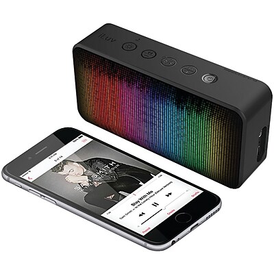 iLuv ILVAM6PARTYBK Aud Mini 6 Party Bluetooth Speaker with Pulse Led Lights