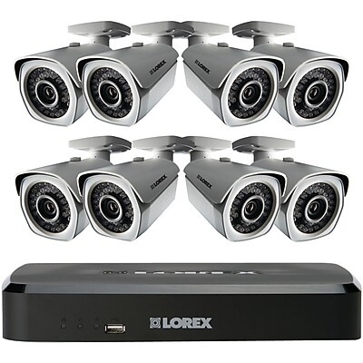 Lorex LORLNR1182TC8 8 Channel NVR with 2TB Hard Drive and 8 PoE 1080p IP Bullet Cameras