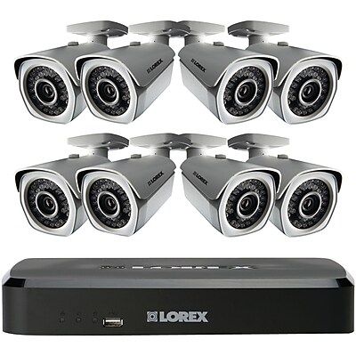 Lorex LORLNR1182TC8 8 Channel NVR with 2TB Hard Drive and 8 PoE 1080p IP Bullet Cameras