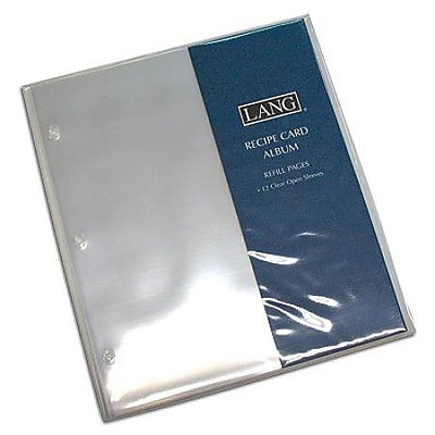 LANG Open Sleeve Recipe Card Album Refill Page