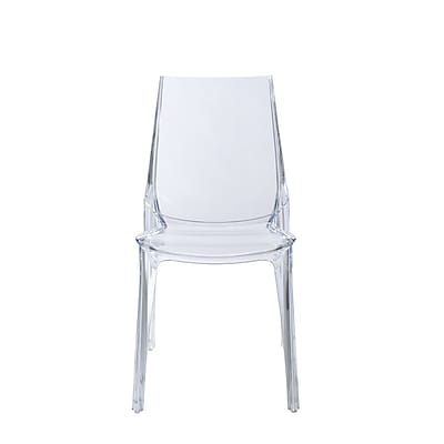 ItalModern Vanity Side Chair Set of 4 ; Transparent