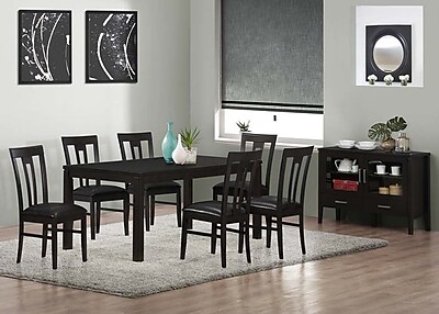 Monarch Specialties 39 H 2 Piece Dining Chair Set Cappucino Brown Seat I 1496