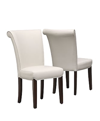 Monarch Specialties 39 H Leather Look Dining Chairs Taupe 2 Chairs I 1666TP
