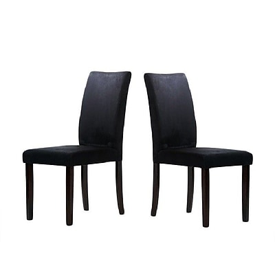Warehouse of Tiffany Tiffany Shino Parsons Chair Set of 2 ; Black