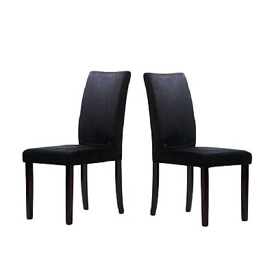 Warehouse of Tiffany Tiffany Shino Parsons Chair Set of 2 ; Black