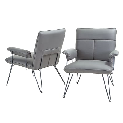 Home Loft Concepts Lewisvielle Arm Chair Set of 2 ; Grey Grey