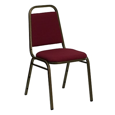 Flash Furniture Hercules Series Burgundy Fabric Trapezoidal Back Stacking Chair FDBHF2BY