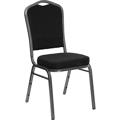 Flash Furniture Hercules Black Fabric Crown Back Stacking Banquet Chair FDC01SVS076