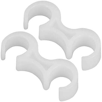 Flash Furniture Plastic Ganging Clips White Set of 2 LE3WHGANG