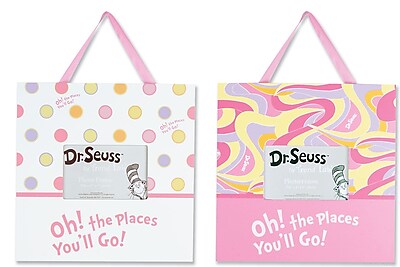 Trend Lab Dr. Seuss Oh the Places You ll Go! 2 Piece Picture Frame Set; Pink