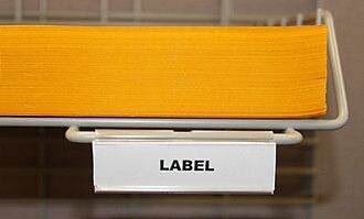 Charnstrom Hook on Wire Shelf Labels Set of 25