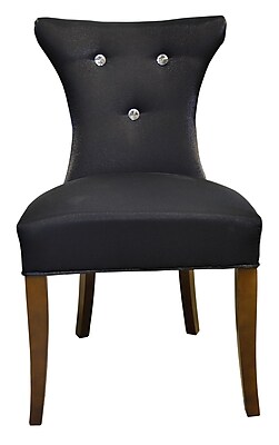 HD Couture Cosmo Side Chair Set of 2 ; Black