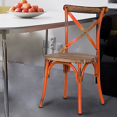AdecoTrading Side Chair; Orange