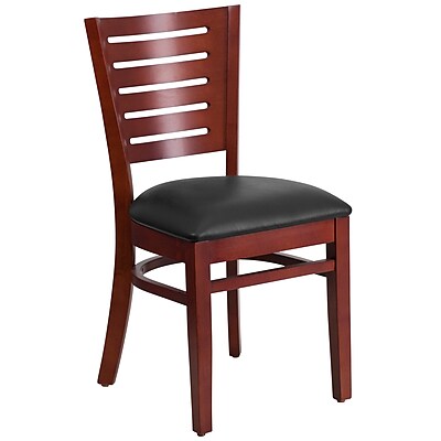 Flash Furniture Darby Series Slat Back Mahogany Wooden Restaurant Chair XUDGW018MAHBKV