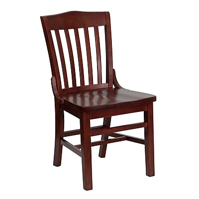 Flash Furniture Hercules Series Schoolhouse Back Wood Restaurant Chair Mahogany Finish XUDGW0006MAH