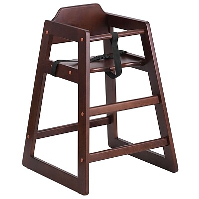 Flash Furniture Hercules Series Stackable Walnut Baby High Chair XUDGW0024WAL