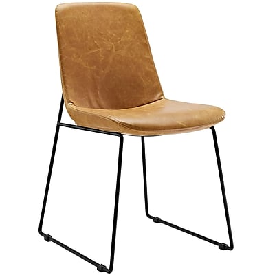 Modway Invite PU Leather Side Chair Tan EEI 1805 TAN