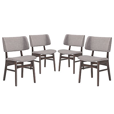 Modway Vestige Linen Dining Side Chair Walnut Gray EEI 2062 WAL GRY SET