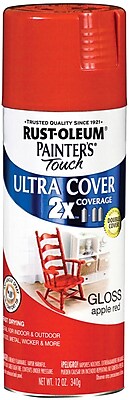 Rust Oleum Painter s Touch 12 oz Ultra Cover Aerosol Paint Apple Red PTUC249 124