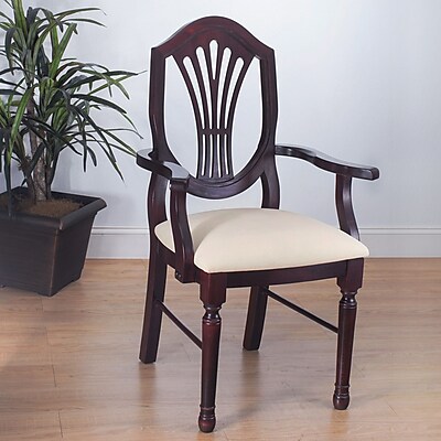 Benkel Seating Elegant Arm Chair; Dark Mahogany