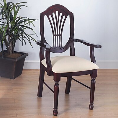 Benkel Seating Elegant Arm Chair; Dark Mahogany