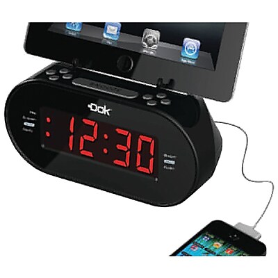 Dok Universal Dual Charger With Alarm Clock Cradle