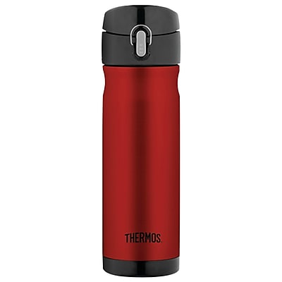 Thermos Stainless Steel Vacuum Insulated Direct Drink Backpack Bottle 16oz cranberry