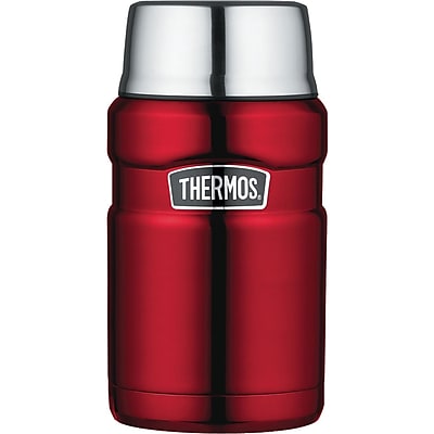 Thermos Stainless Steel Vacuum Insulated Food Jar 24oz cranberry Red