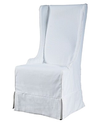 Padmas Plantation Atlantic Beach Parsons Chair; Sunbleached White