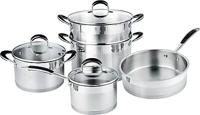 Prime Cook 8-Piece Stainless Steel Cookware Set
