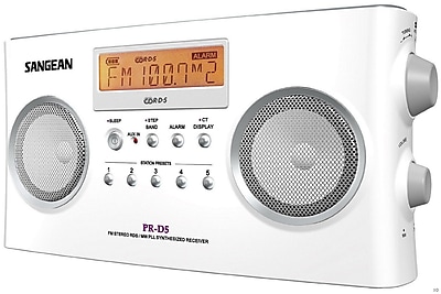 Sangean PRD5 Black White Portable Radio w FM Stereo RDS RBDS AM Digital Tuning