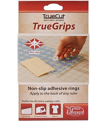 TrueCut Non Slip Ruler Grips Transparent 15 Pkg