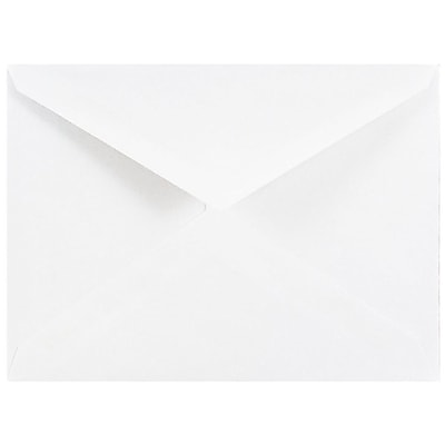 JAM Paper 4bar A1 Envelopes 3 5 8 x 5 1 8 White with V Flap 25 pack 4023204