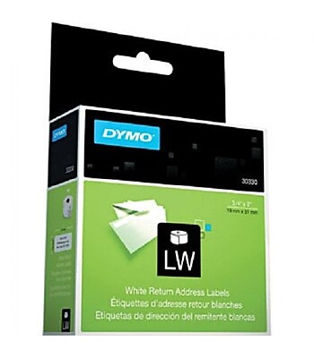 DYMO 30330 LabelWriter Self Adhesive Return Address Labels White Roll of 500