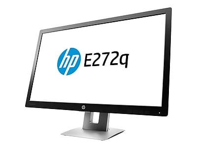 HP Business EliteDisplay E272q 27 2560 x 1440 LED LCD Monitor Black Silver